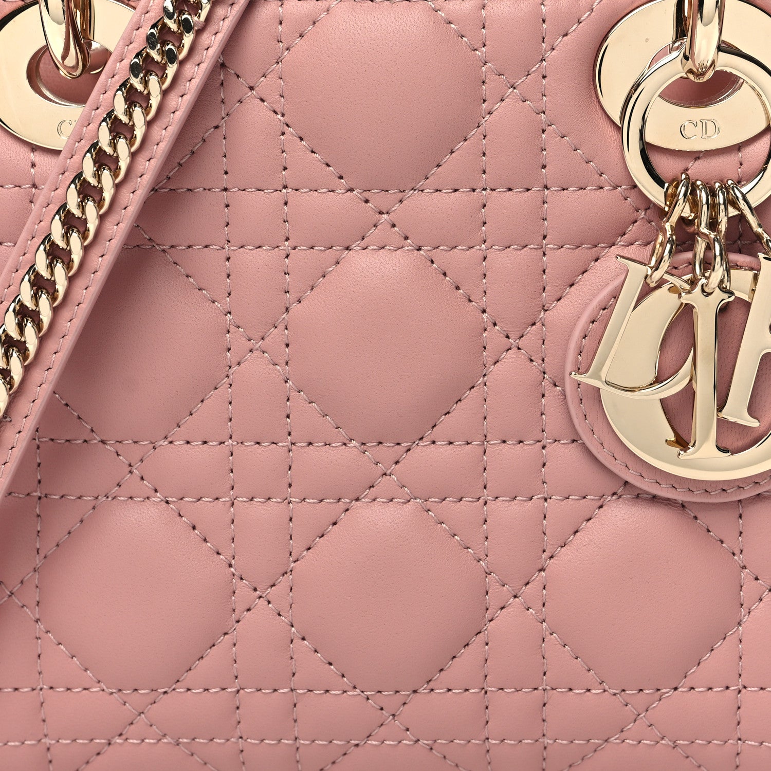 Christian Dior Lambskin Cannage Mini Lady Dior Pink 8 of 10