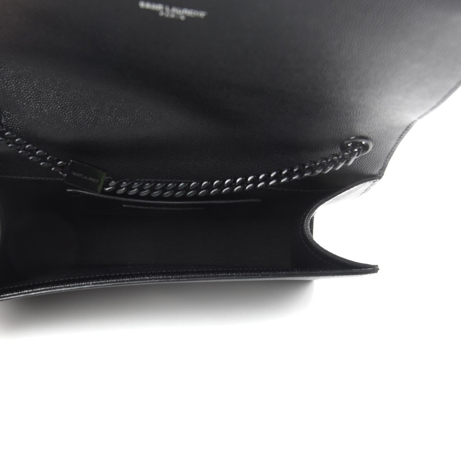 Saint Laurent Grain De Poudre Medium Classic Monogram Kate Satchel Black 5 of 11