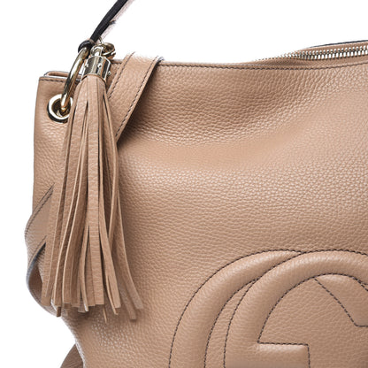 Gucci Pebbled Calfskin Large Soho Hobo Camelia 9 of 10