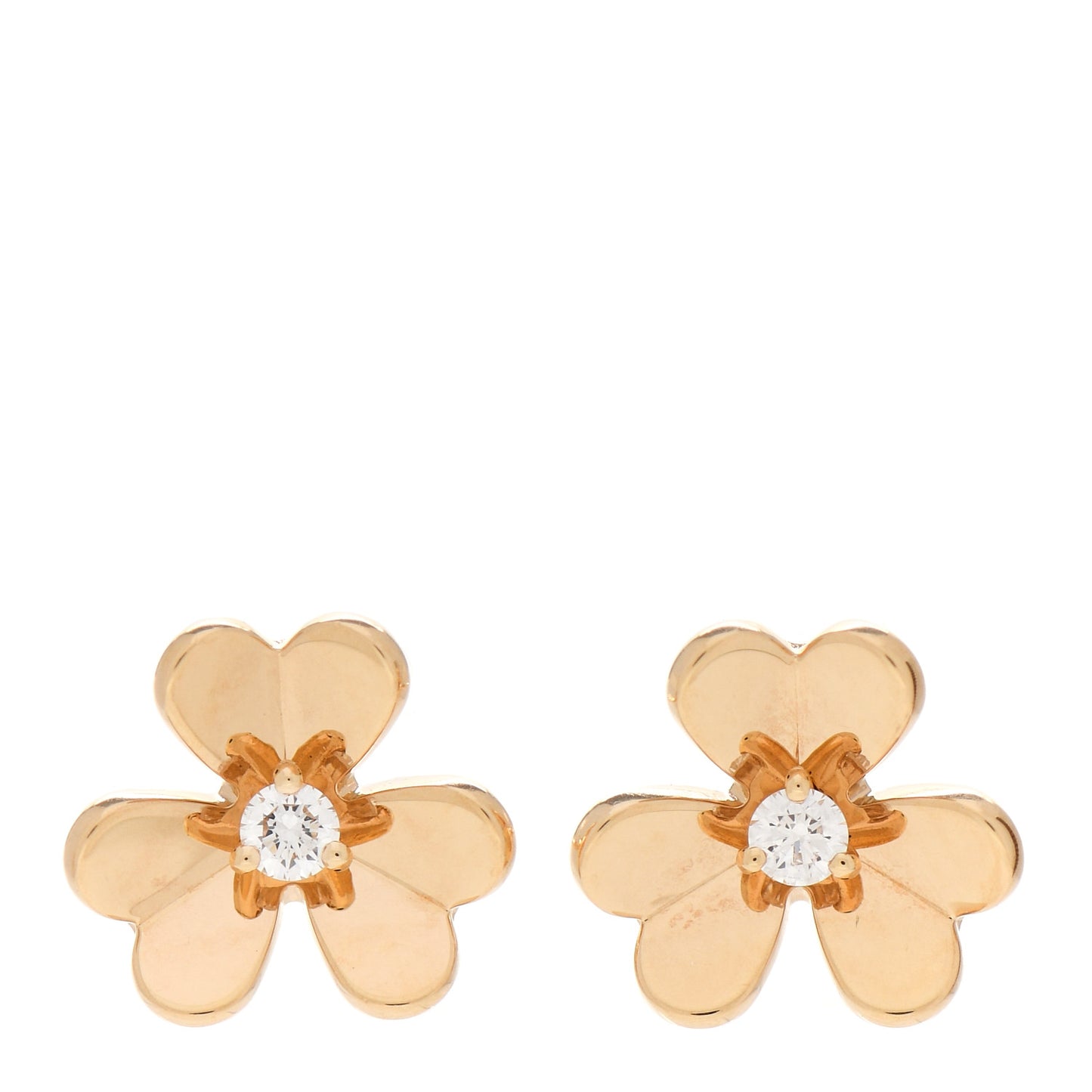 18K Yellow Gold Diamond Mini Frivole Earrings