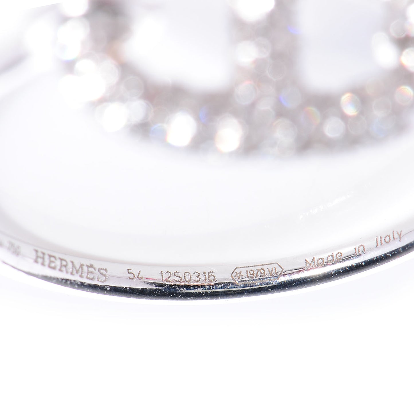 18K White Gold Diamond Chaine D Ancre Ring 51 5.5