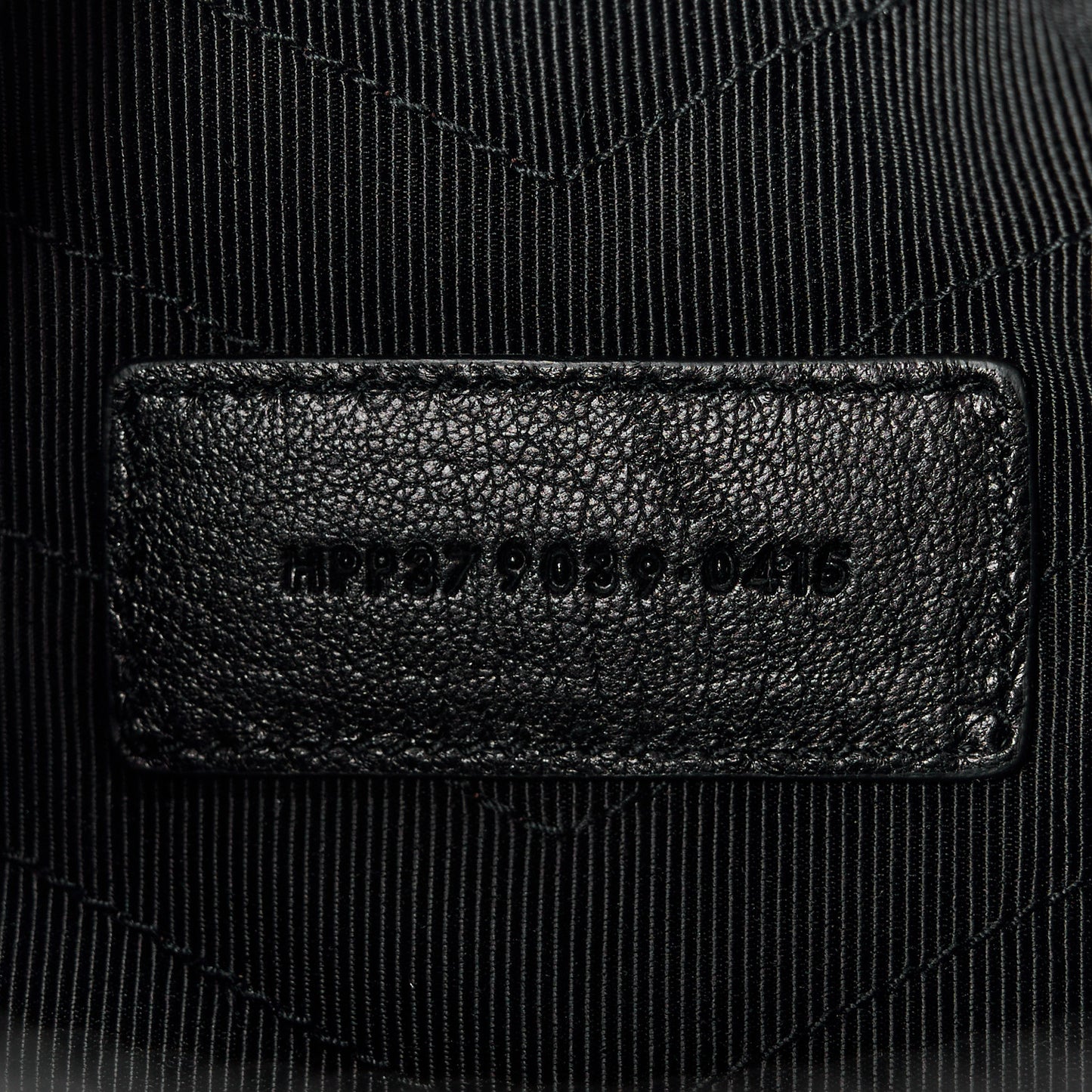Calfskin Matelasse Chevron Monogram A5 Wristlet Black