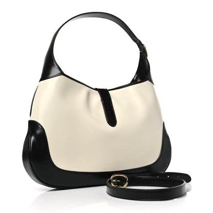 Gucci Boarded Dyana Lux Calfskin Bi-Color Medium Jackie 1961 Hobo Mystic White Black 3 of 9