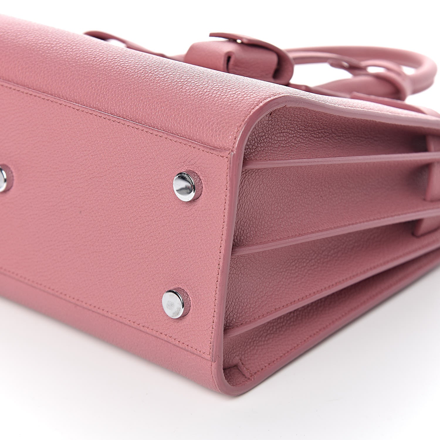 Saint Laurent Grained Calfskin Baby Sac De Jour Dark Rose 11 of 12