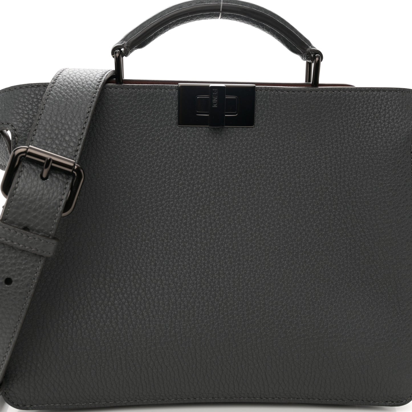 Cuoio Romano Vitello Cover Monochrome Peekaboo I SEE U Satchel