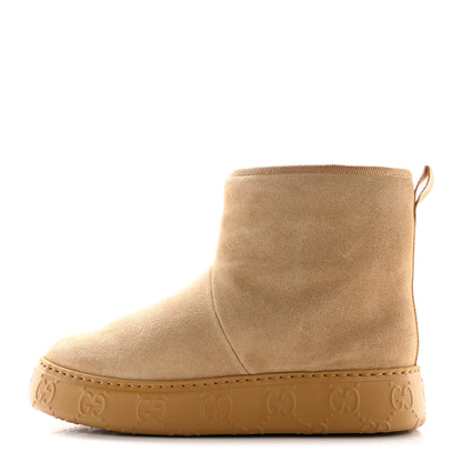 Gucci Suede Wool Womens Prestige Booties 36.5 Butterscotch 1 of 8