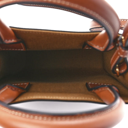Celine Triomphe Canvas Calfskin Mini Vertical Cabas Tan 5 of 9