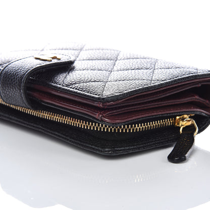 Chanel Caviar Quilted Zipped Pocket Wallet Black 10 of 19