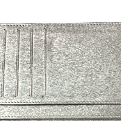 Chanel Lambskin Camellia Embossed Zipped Pocket Wallet Black 15 of 20