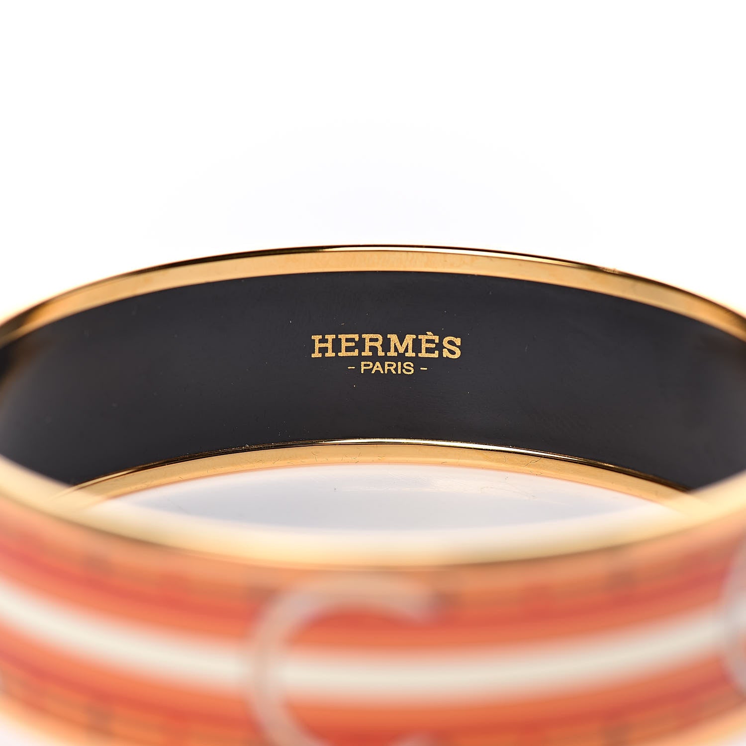 Hermes Enamel Printed Wide Tatersale Bracelet 70 5 of 5
