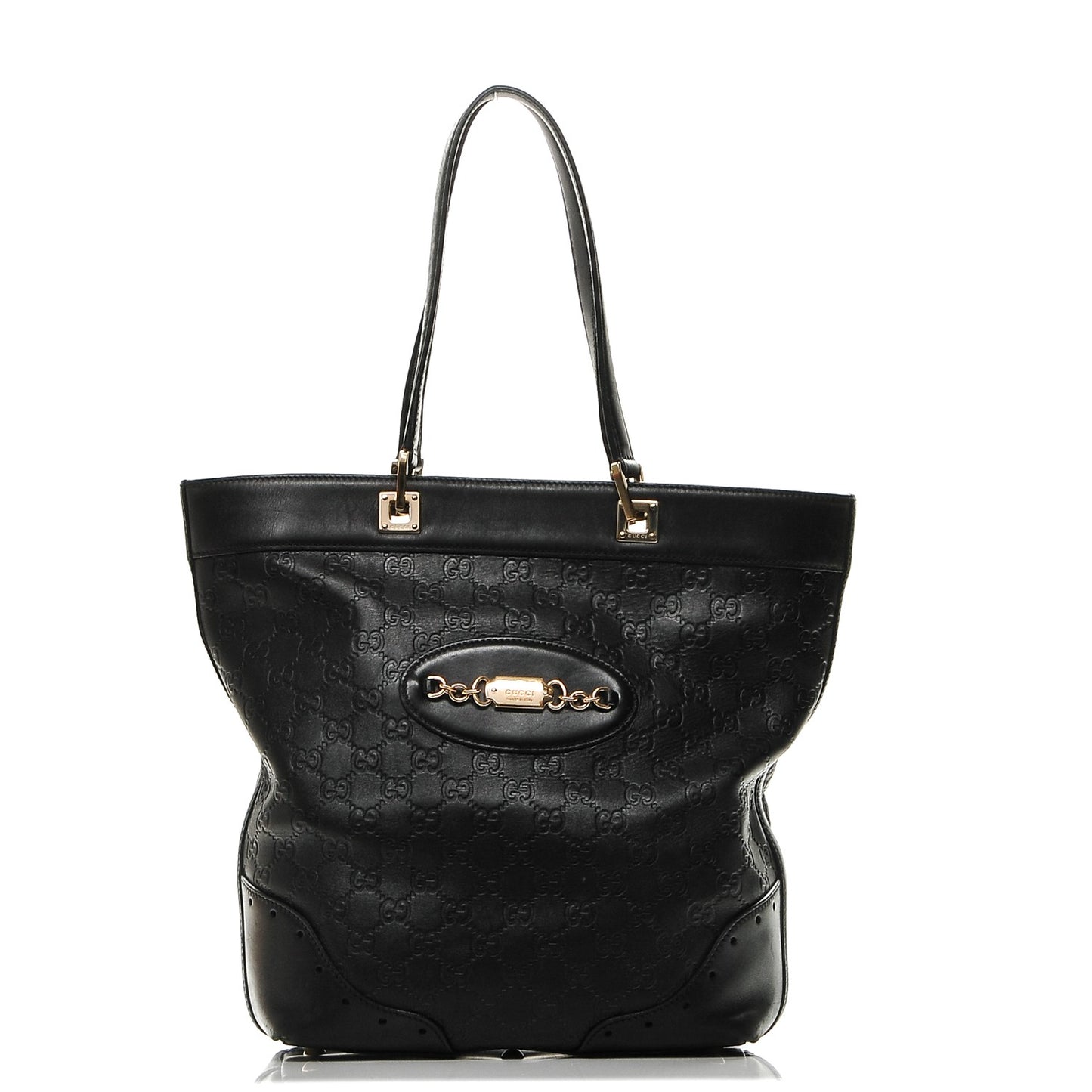 Guccissima Small Punch Tote Black