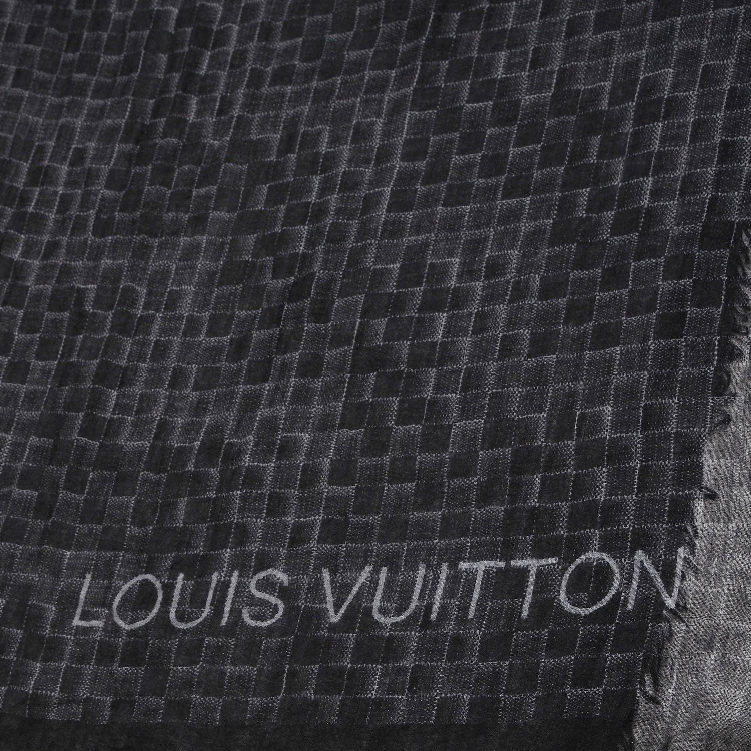 Louis Vuitton Cashmere Silk Etole Damier Stole Noir 5 of 7