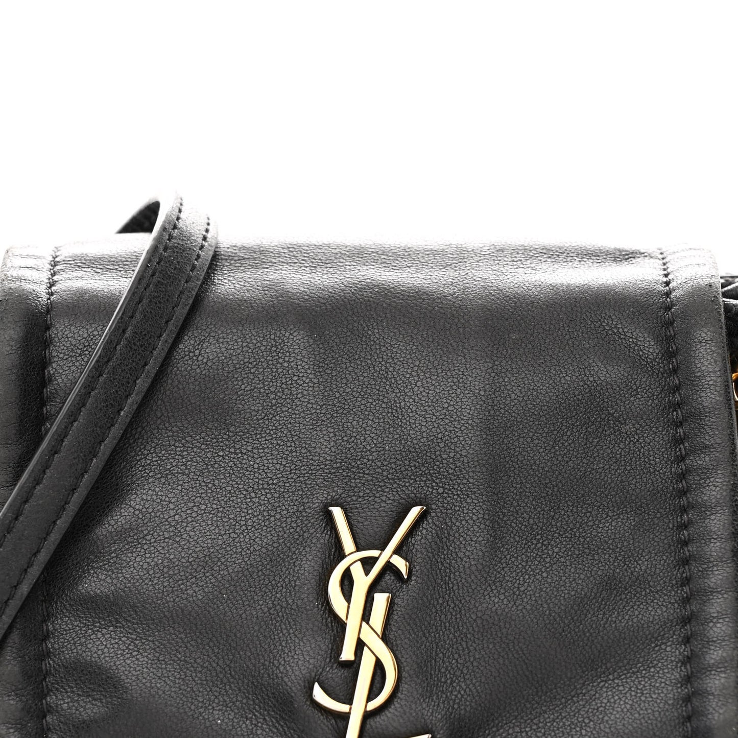 Lambskin Quilted Monogram Mini Nolita Black