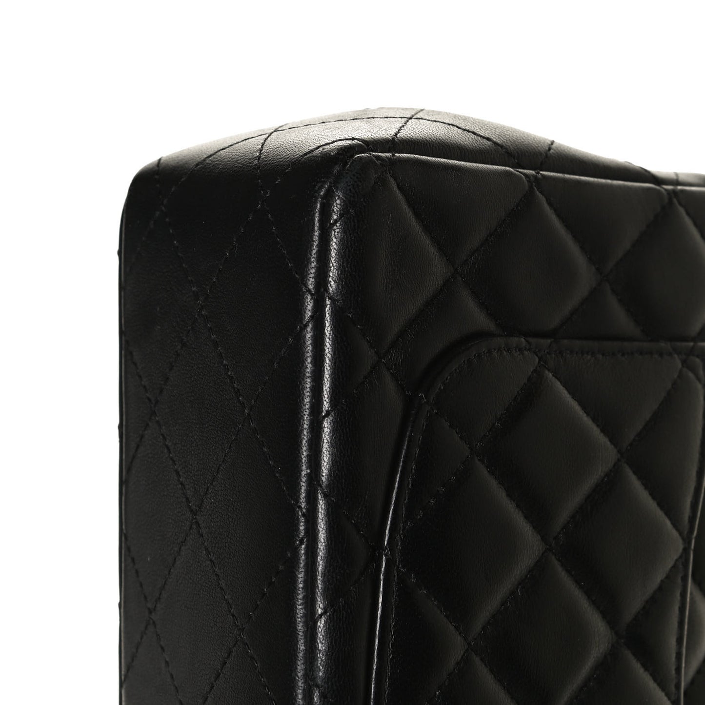 Lambskin Quilted Mini Rectangular Flap Black