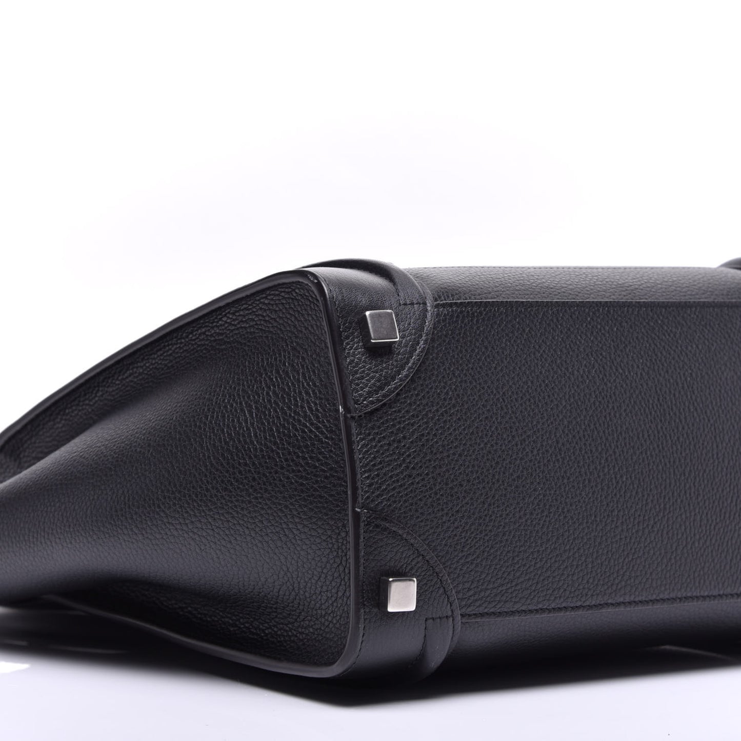 Drummed Calfskin Micro Luggage Black