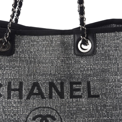Chanel Canvas Small Deauville Tote Grey 9 of 9