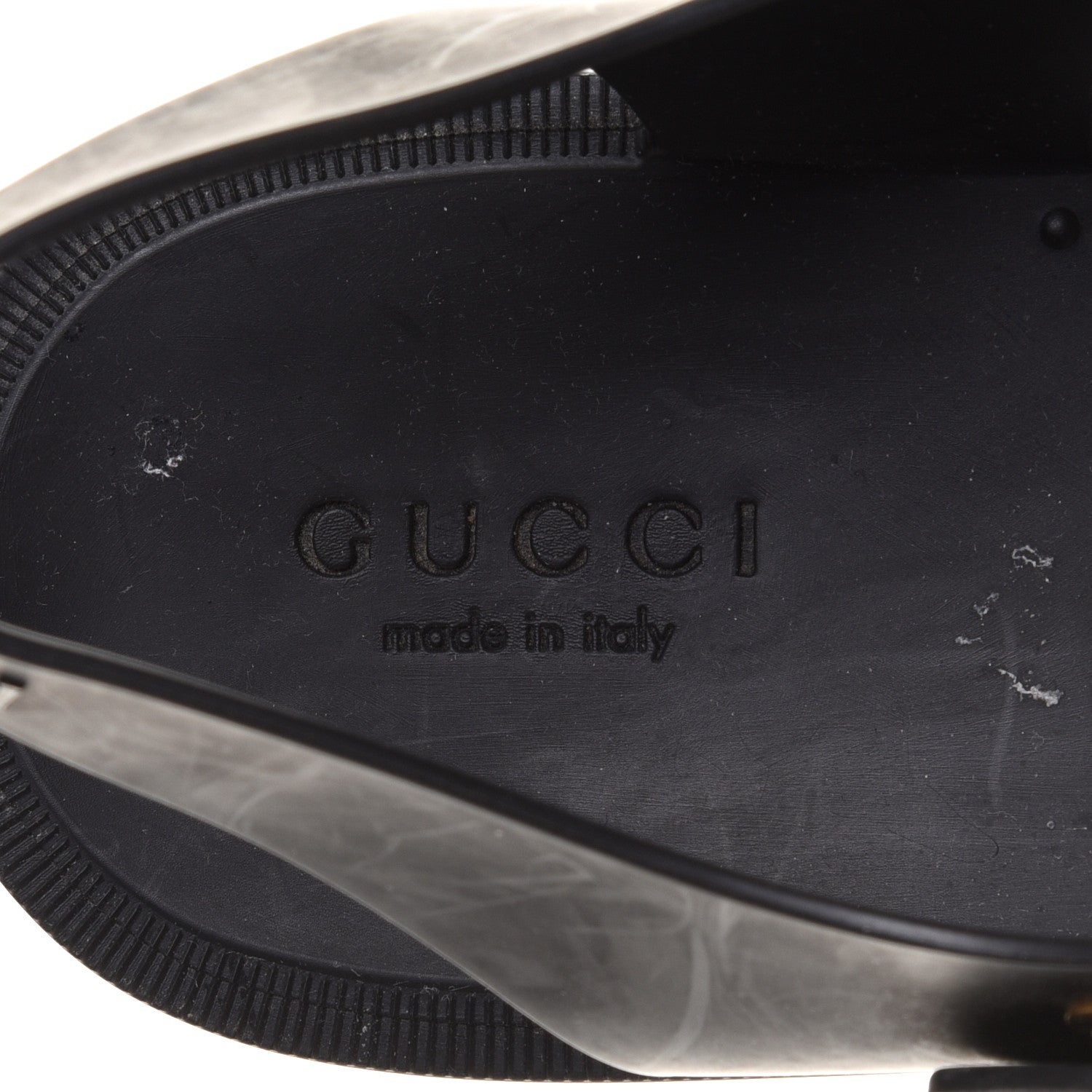 Gucci Rubber Crystal Womens Buckle Strap Sandals 35 Black 8 of 11