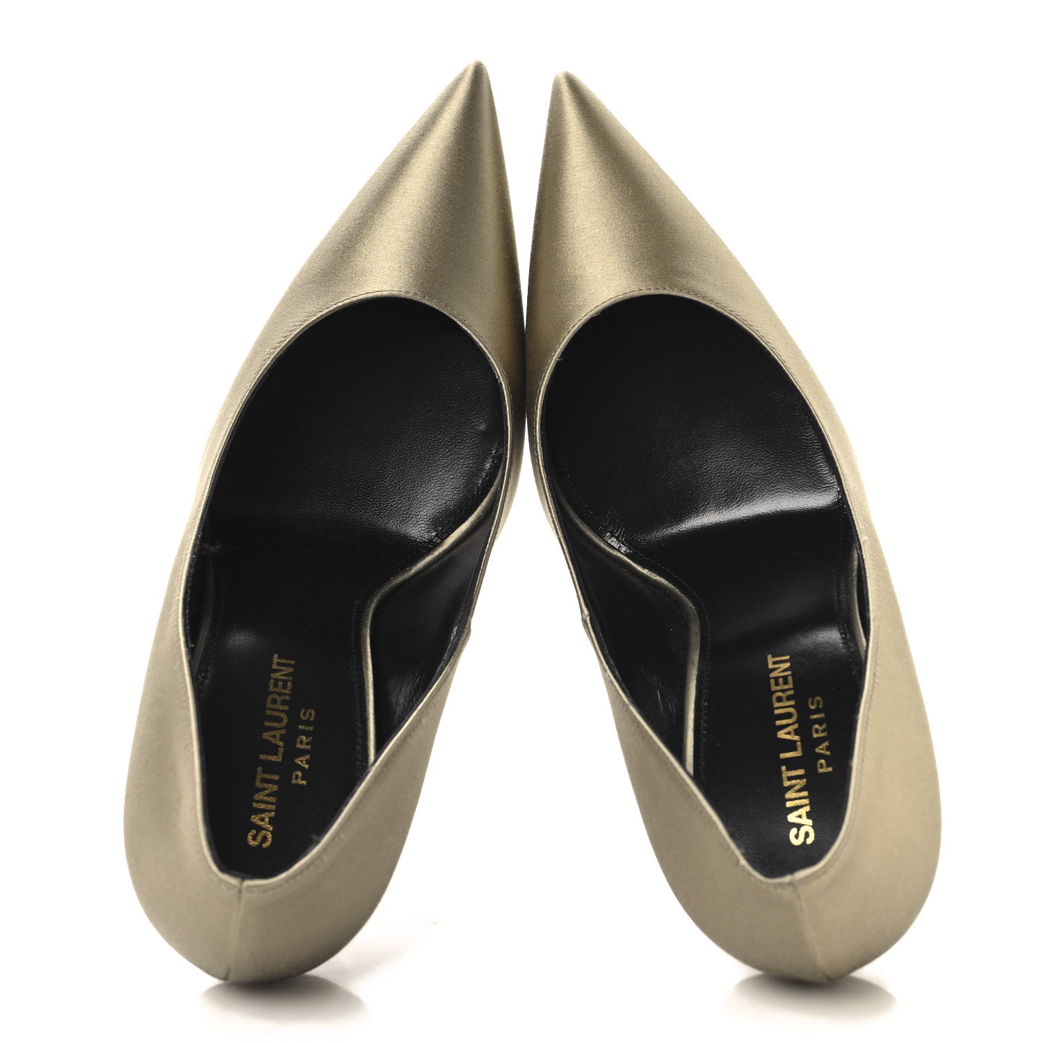 Saint Laurent Crepe Satin Instinct 110 Pumps  37.5 Beige 2 of 11