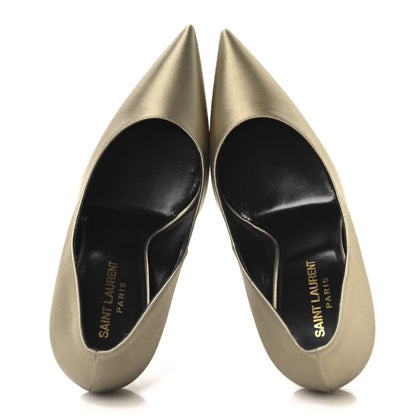 Saint Laurent Crepe Satin Instinct 110 Pumps  37.5 Beige 2 of 11