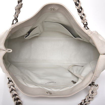 Chanel Calfskin Large East West Modern Chain Tote White 5 of 24