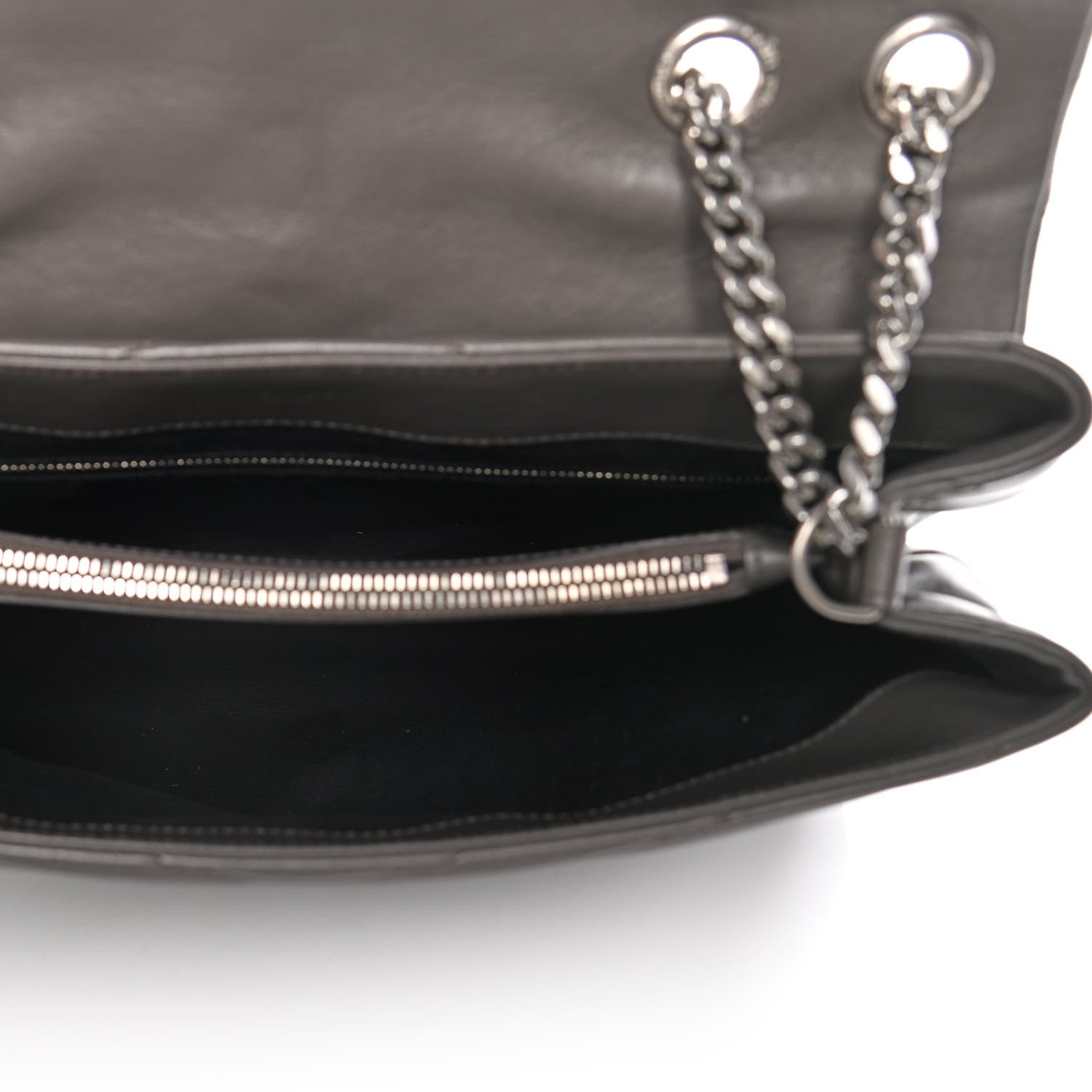 Saint Laurent Calfskin Y Quilted Monogram Medium Loulou Chain Satchel Earth 6 of 17