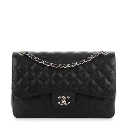 Chanel Caviar Quilted Jumbo Double Flap Black 1 of 7