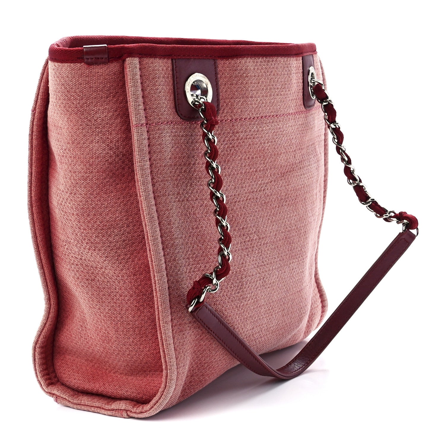 Chanel Canvas Mini Deauville Tote Red 3 of 11