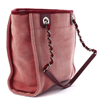 Chanel Canvas Mini Deauville Tote Red 3 of 11