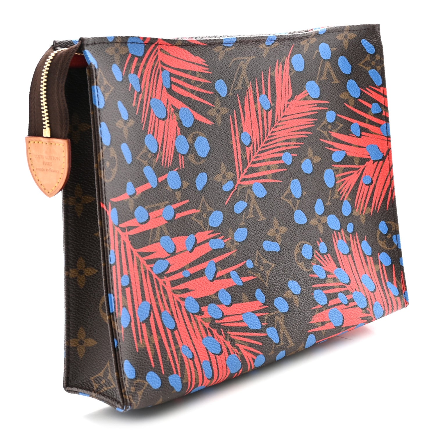 Louis Vuitton Monogram Jungle Dots Toiletry Pouch 26 Coquelicot Denim 3 of 6