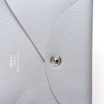 Hermes Evercolor Calvi Card Case Bleu Glacier 6 of 10