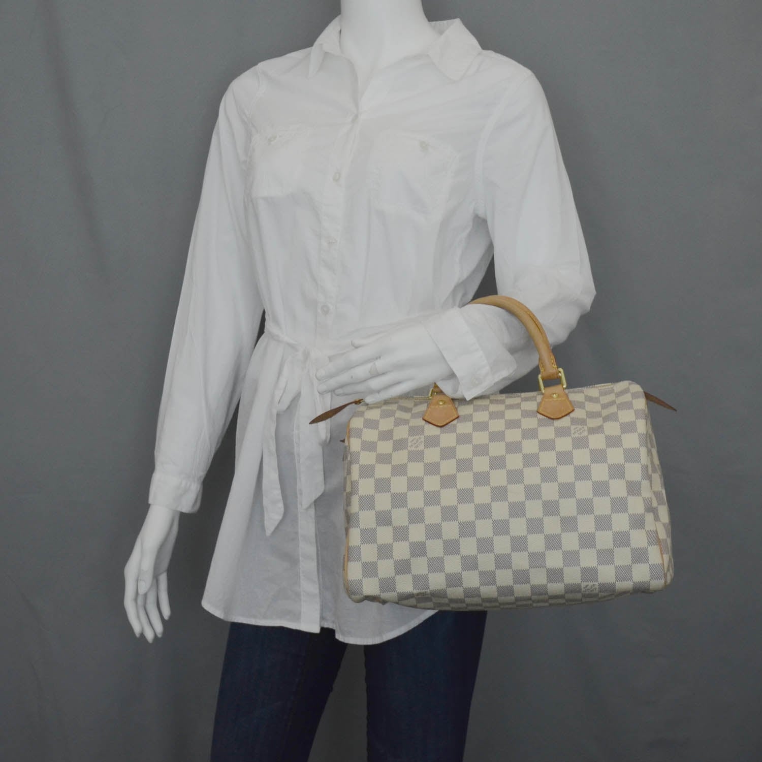 Louis Vuitton Damier Azur Speedy 30 2 of 9