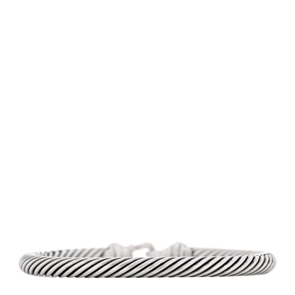 David Yurman Sterling Silver 18K Yellow Gold 5mm Cable Classic Buckle Bracelet 2 of 3