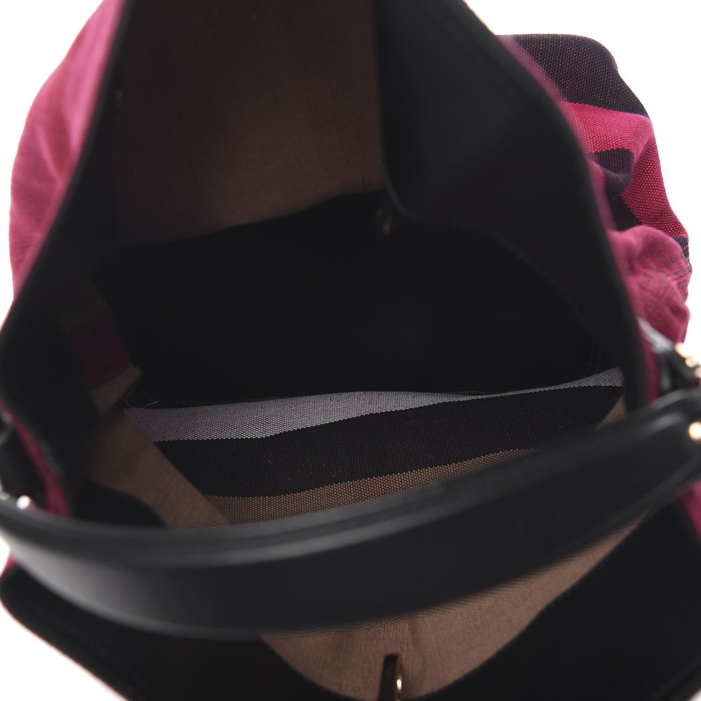 Overdyed Canvas Mega Check Medium Ashby Hobo Saddle Plum