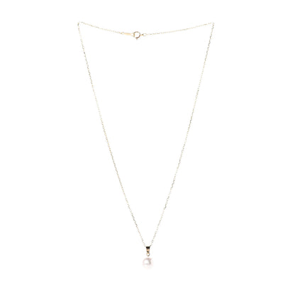 Mikimoto 18K Yellow Gold Akoya Pearl 8-8.5mm Drop Pendant Necklace 3 of 4