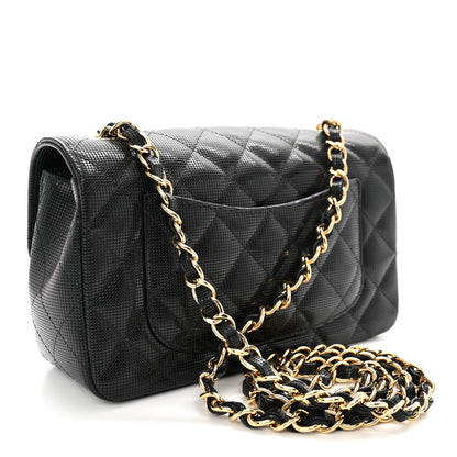 Chanel Calfskin Quilted Pixel Effect Mini Rectangular Flap Black 3 of 12