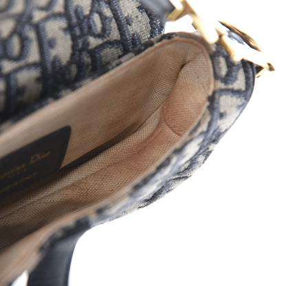 Christian Dior Oblique Mini Saddle Bag Blue 11 of 12