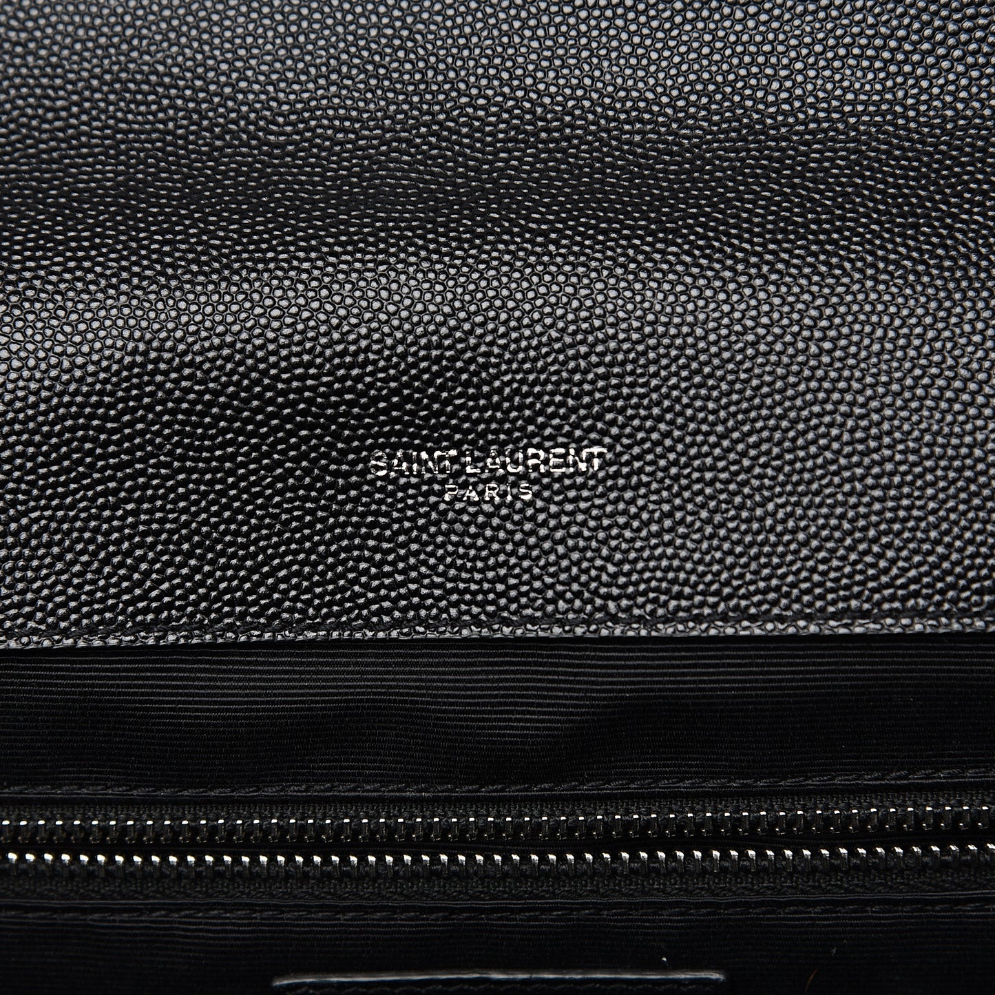 Grain De Poudre Textured Mixed Matelasse Large Triquilt Monogram Satchel Black