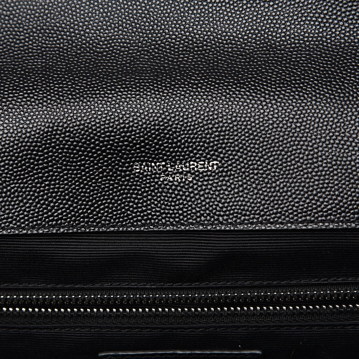 Saint Laurent Grain De Poudre Textured Mixed Matelasse Large Triquilt Monogram Satchel Black 5 of 12
