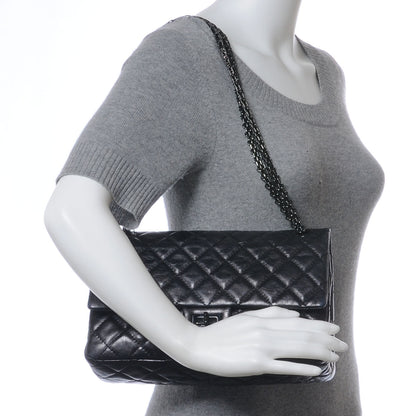 Chanel Calfskin 2.55 Reissue 226 Flap Metallic Black 2 of 8