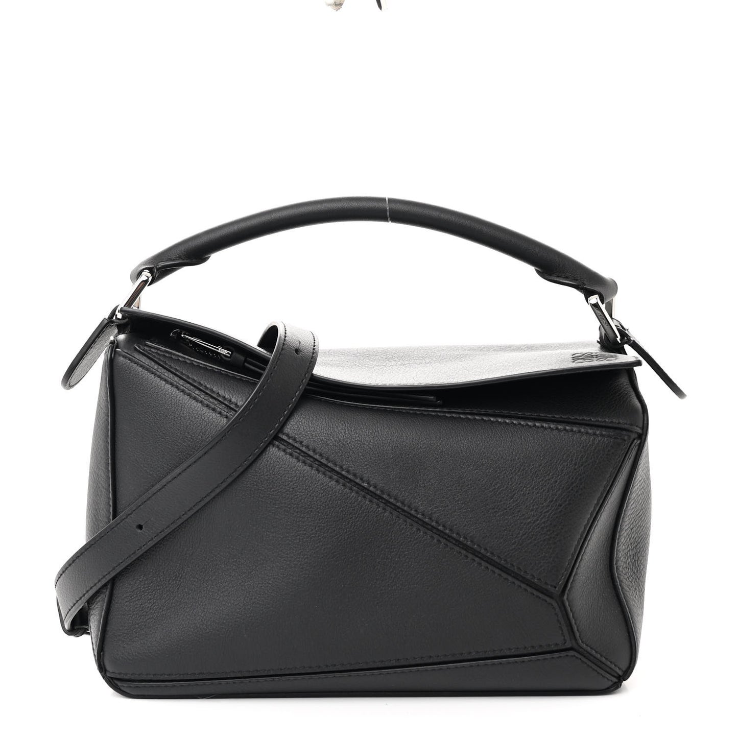 Calfskin Small Puzzle Bag Black