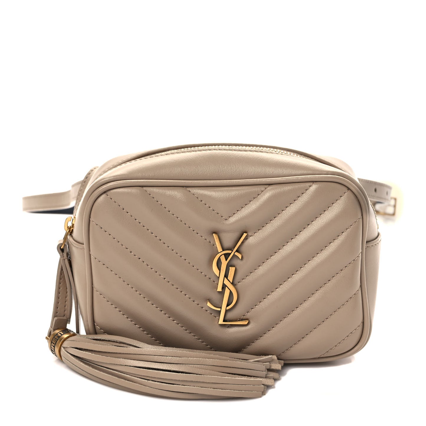 Calfskin Matelasse Monogram Lou Belt Bag Dark Beige