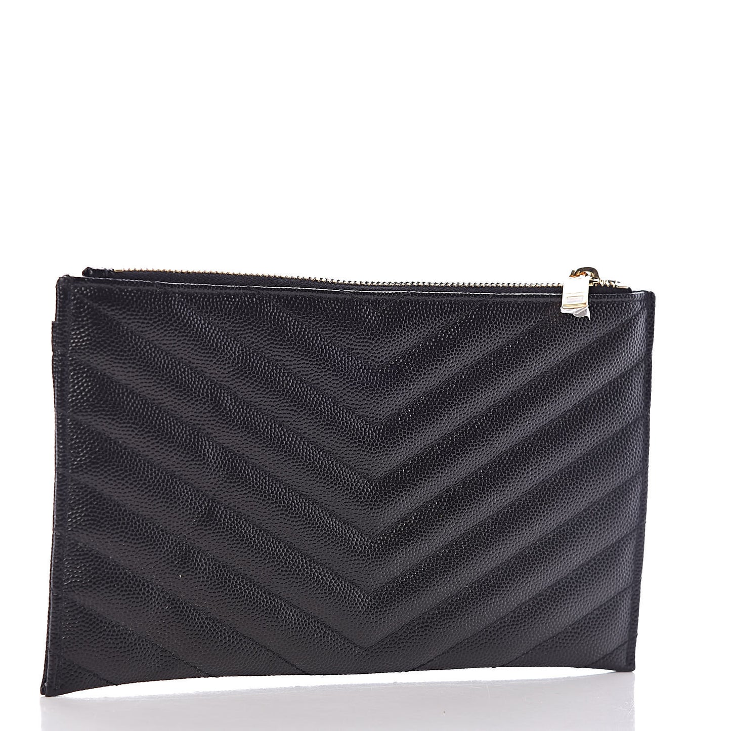 Grain De Poudre Chevron Monogram Bill Pouch Black