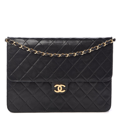 Chanel Lambskin Quilted Medium Single Flap Black 1 of 10