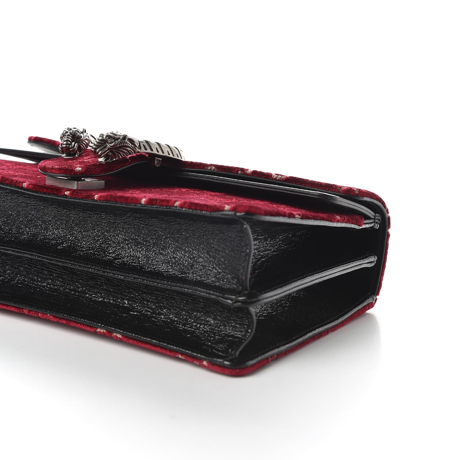 Gucci Velvet Skipper GG Monogram Small Dionysus Shoulder Bag Red Cipria Black 9 of 11