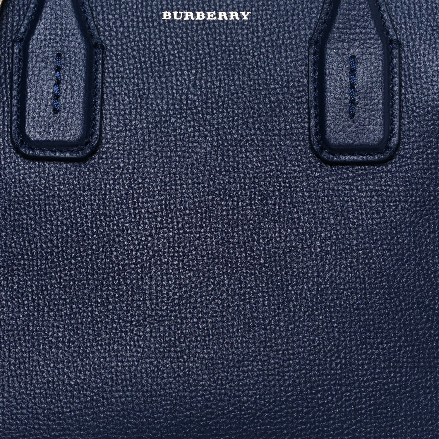 Burberry Grainy Calfskin House Check Small Banner Tote Regency Blue 12 of 12