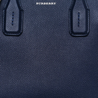 Burberry Grainy Calfskin House Check Small Banner Tote Regency Blue 12 of 12