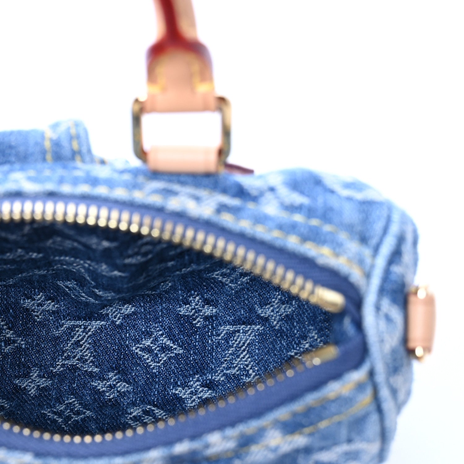 Louis Vuitton Monogram Denim Nano Speedy Blue 5 of 10