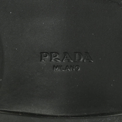 Prada Spazzolato Metal Triangle Logo 50mm Loafers 40.5 Black 9 of 9