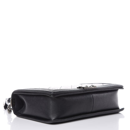 Chanel Calfskin Double Stitch Large Boy Flap Black 4 of 15