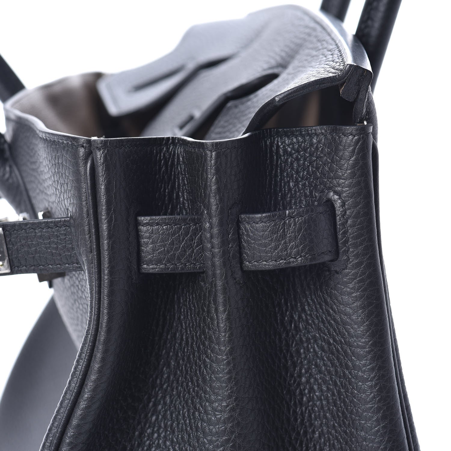Hermes Togo Horseshoe Birkin 30 Black Etoupe 24 of 33